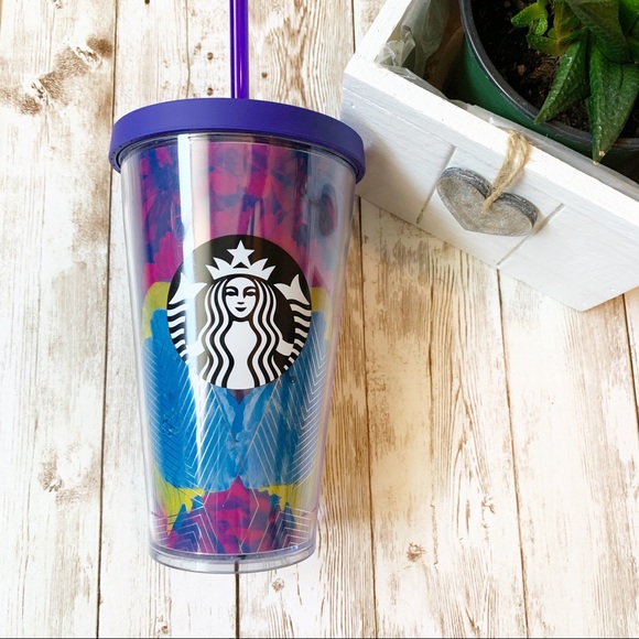 Starbucks Accessories - NWOT Starbucks Cold Cup 16 Oz Floral Print